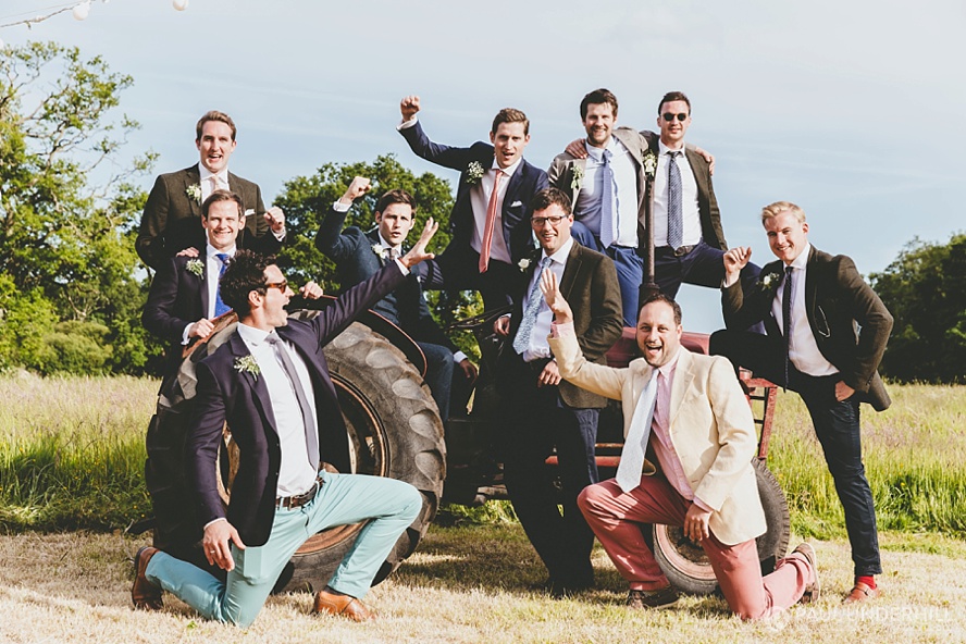 Fun portrait of groomsmen