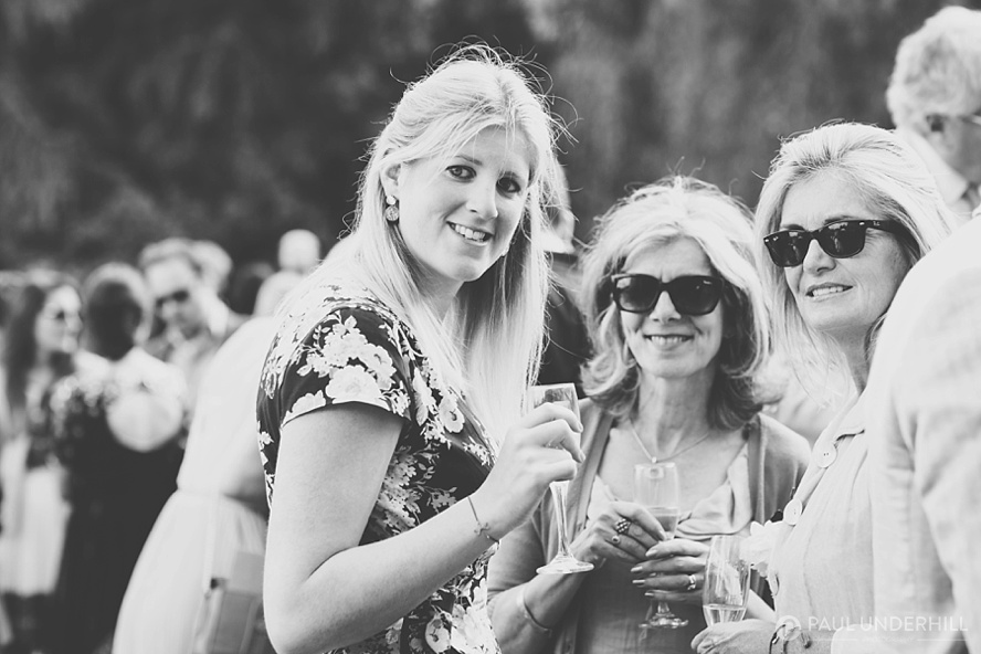 Outdoor drinks reception in Dorset