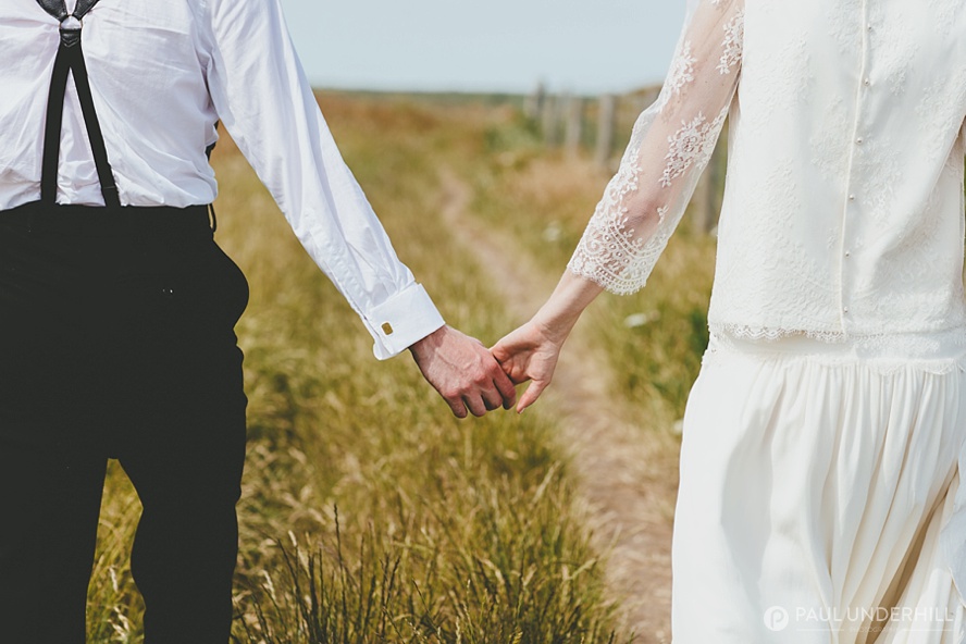 Candid wedding portrait
