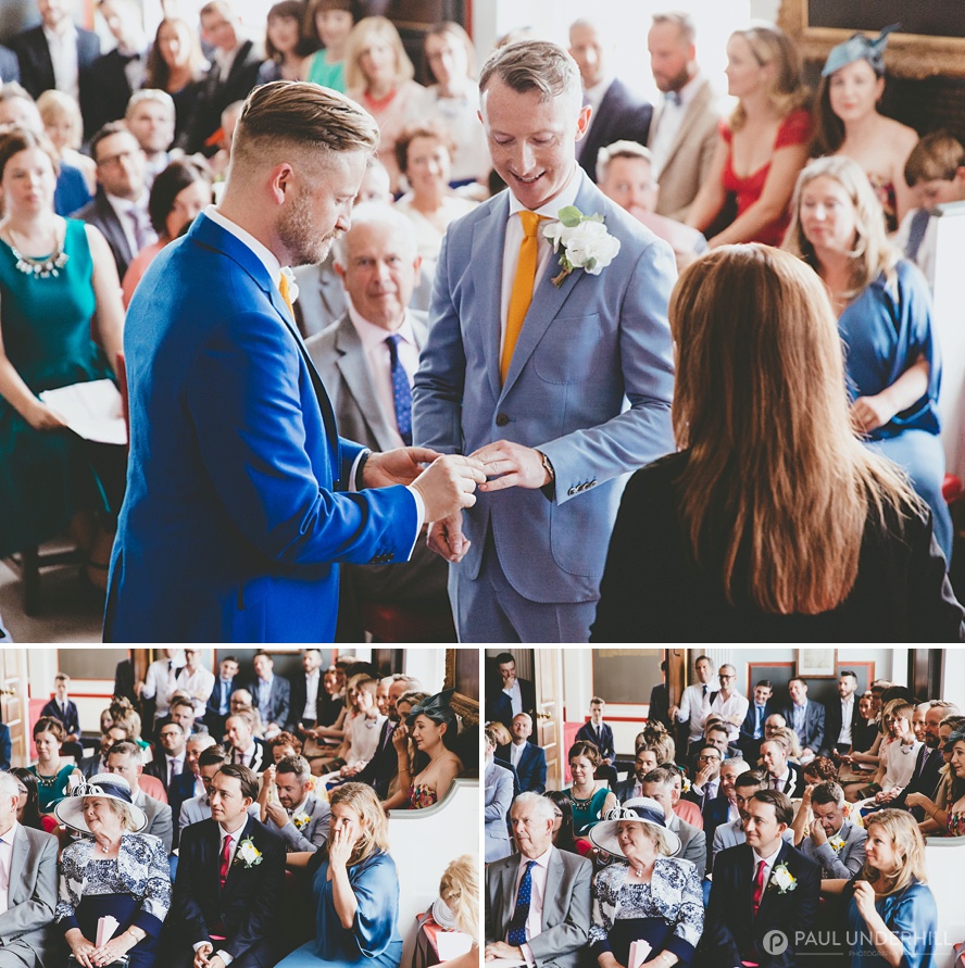 Exchange of ring
s gay wedding