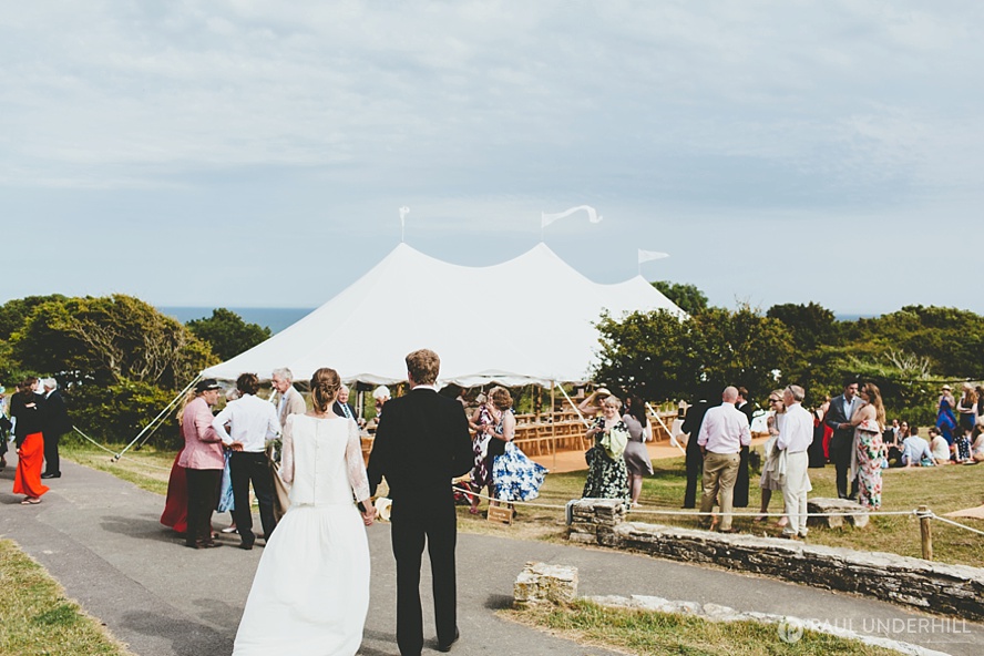 Marquee wedding recpetion Durlston Country Park