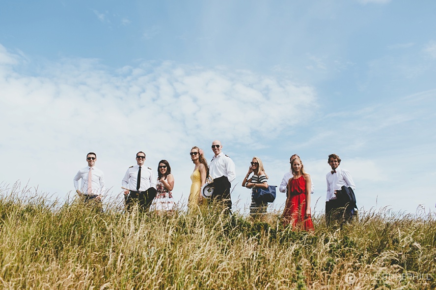 Wedding guests candid portrait