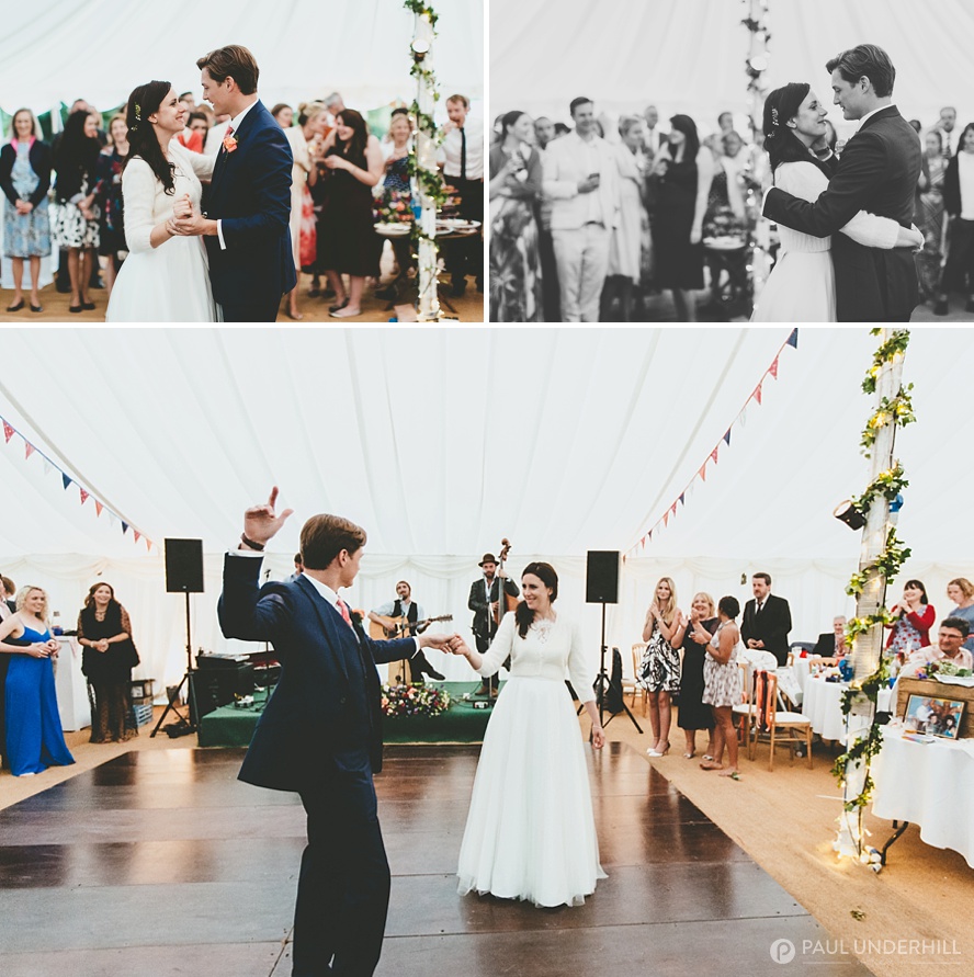 Bride and groom first dance
