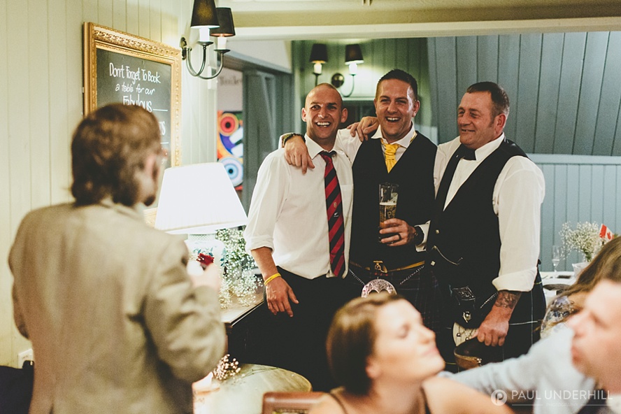 Candid portrait of wedding guests