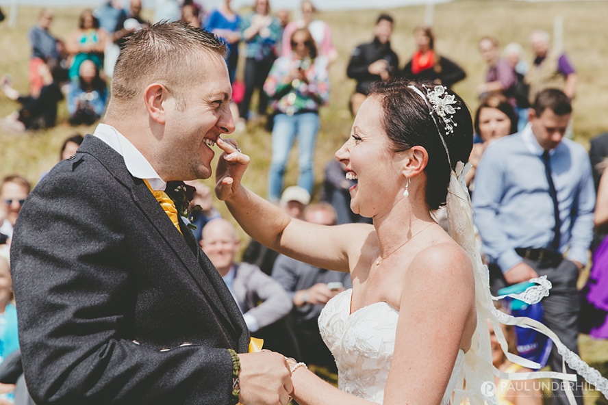 Fun moments captured during wedding documentary