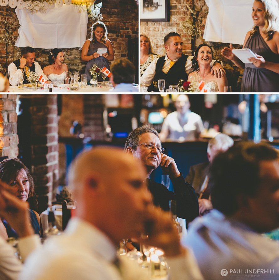 Wedding speeches documentary photography