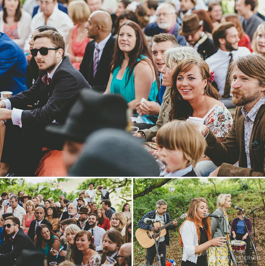 Outdoor wedding ceremony in Dorset