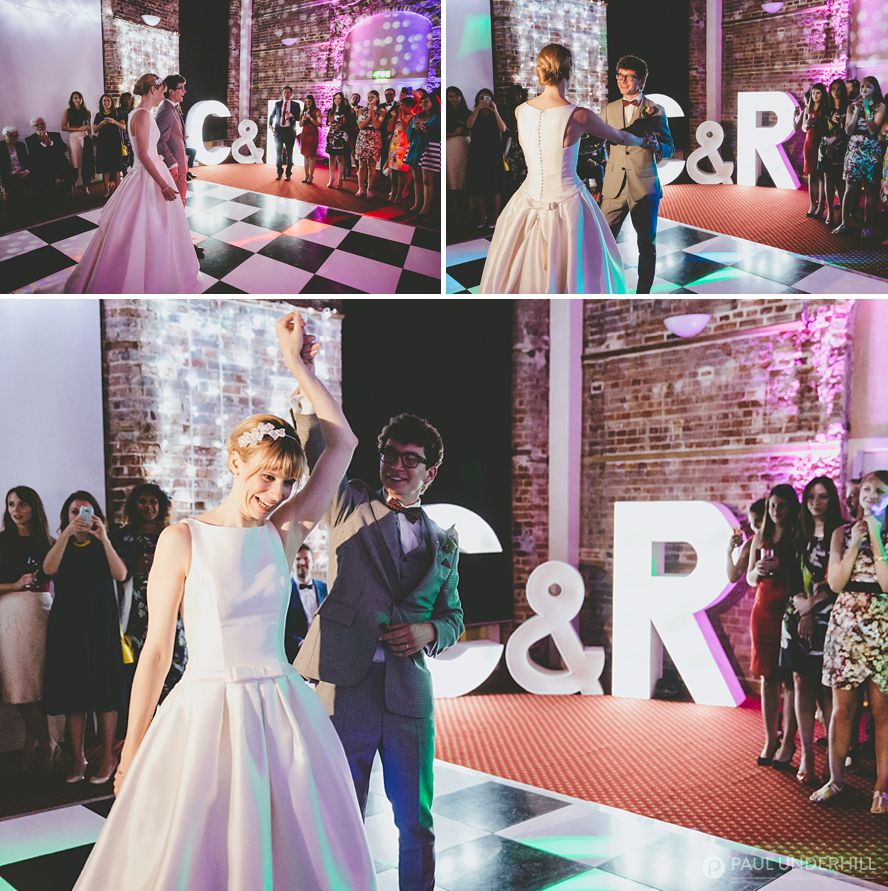 Bride and groom first dance Highcliffe Castle