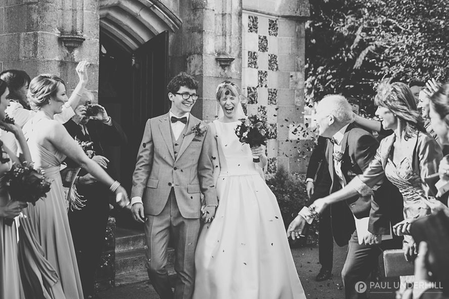 Confeffi throwing outside Dorset church