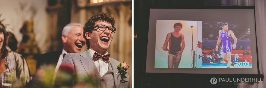 Fun moments captured during wedding speeches