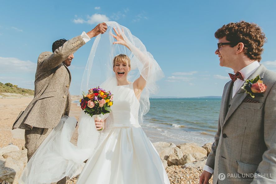 Reportage wedding photography Highcliffe Castle