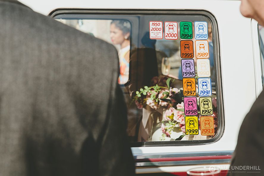 VW camper van wedding car