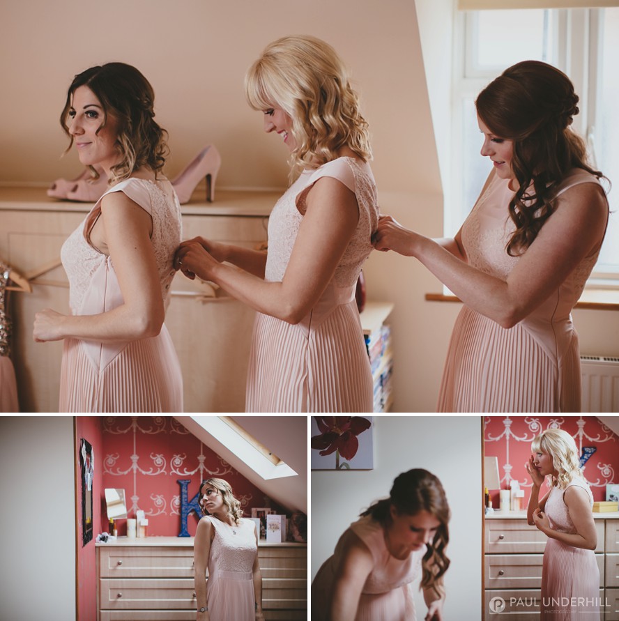 Bridesmaids getting ready