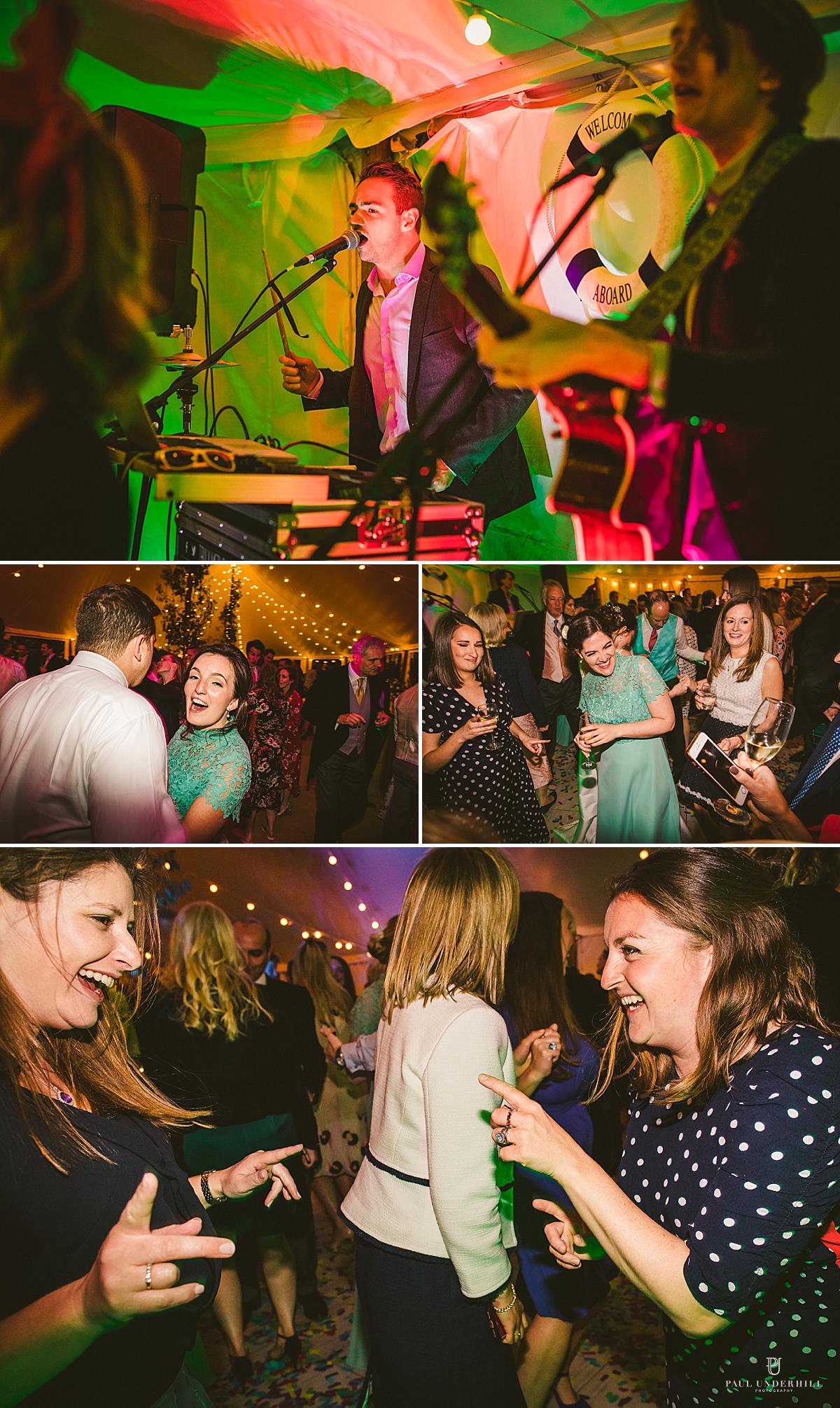 Wedding guests dancing Smedmore House
